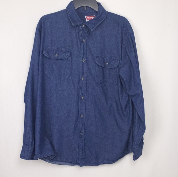 Wrangler Denim Button-down Shirt #45R - Picture 6 of 7